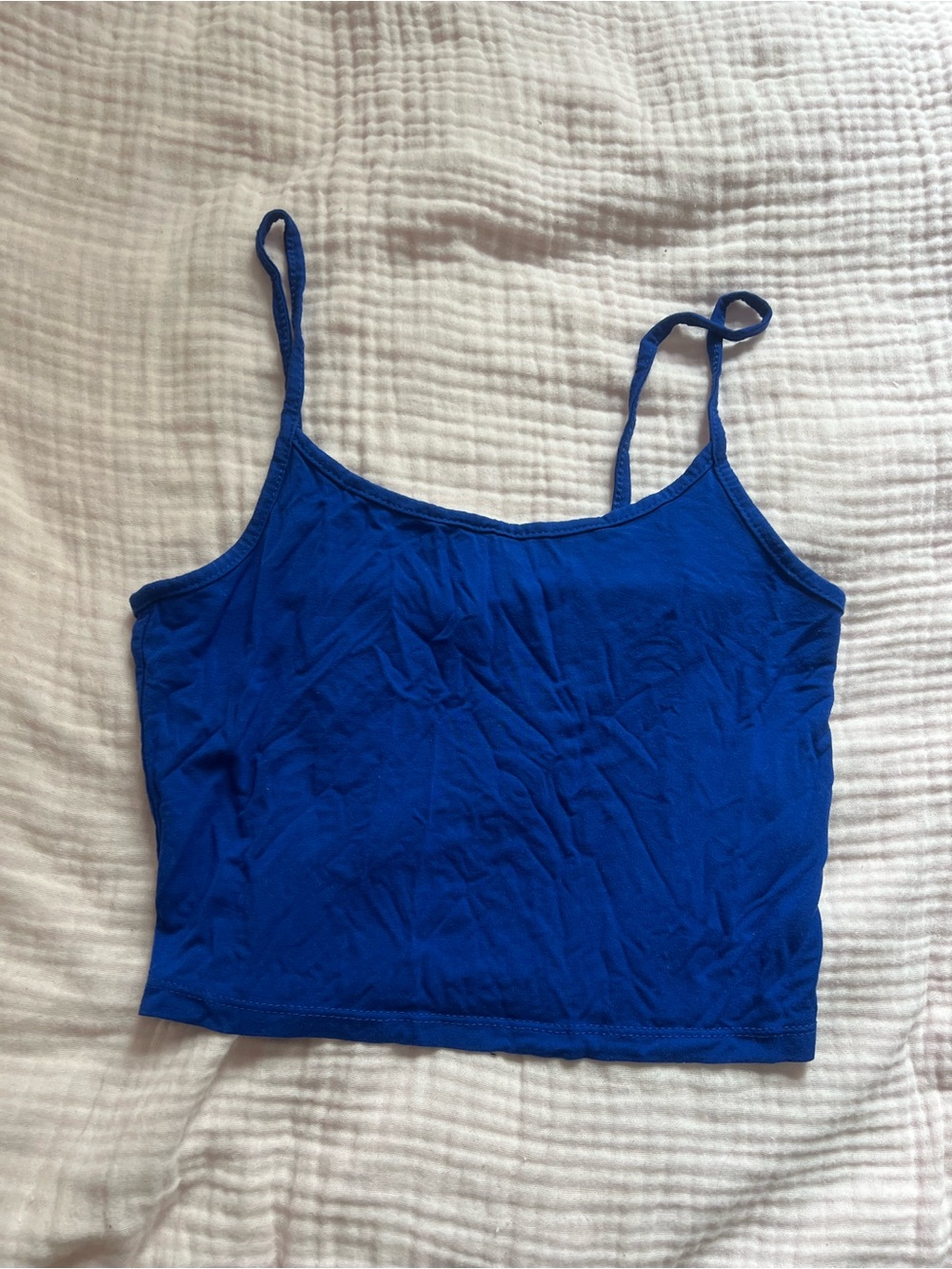 SHEIN blue cropped tank top